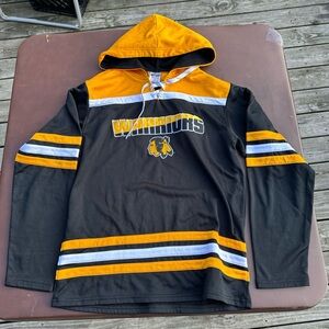 Warriors Men's Hoodie - Black and Yellow‎